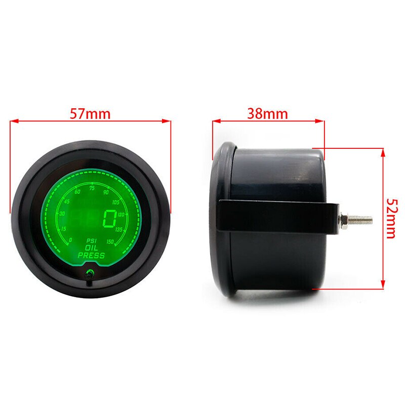 2 inch 52mm digitale lcd oliedrukmeter indicator 150 psi met elektrische sensor