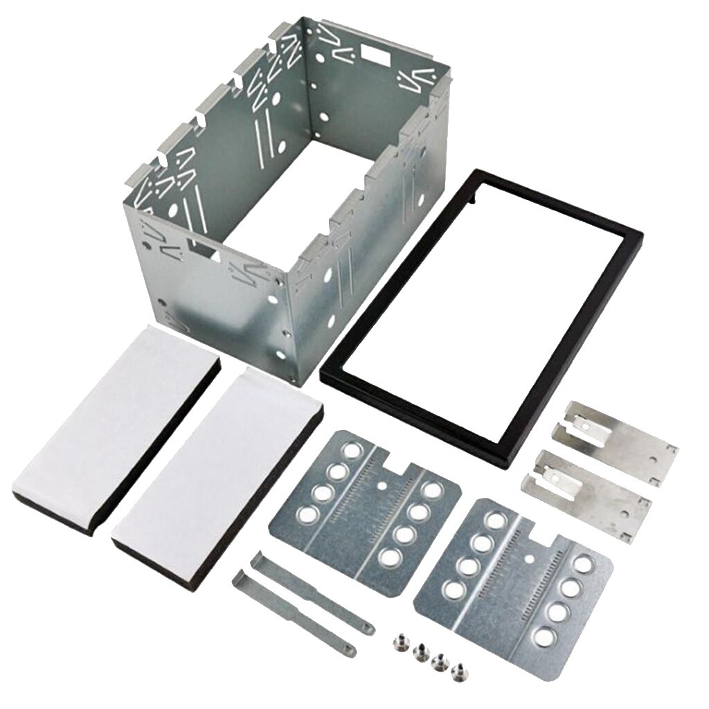 Universal Car Radio 2 Din Mounting Metal Installation Kit Fitting Cage Trim