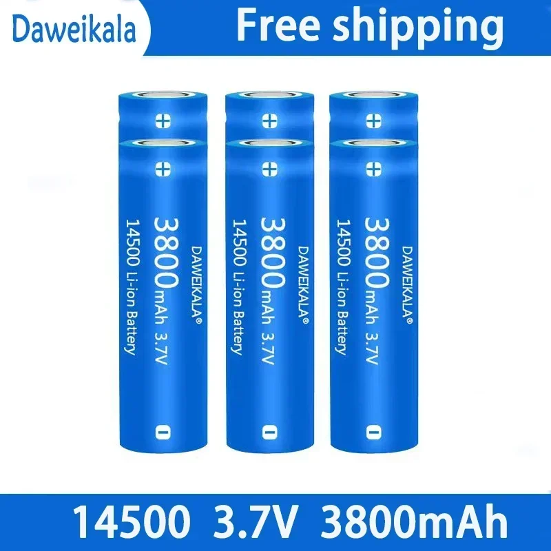 Batería 14500, batería de iones de litio de gran capacidad de 3,7 V, 3500mah, utilizada para cepillo de dientes eléctrico, maquinilla de afeitar, batería recargable de peluquero: Rosa