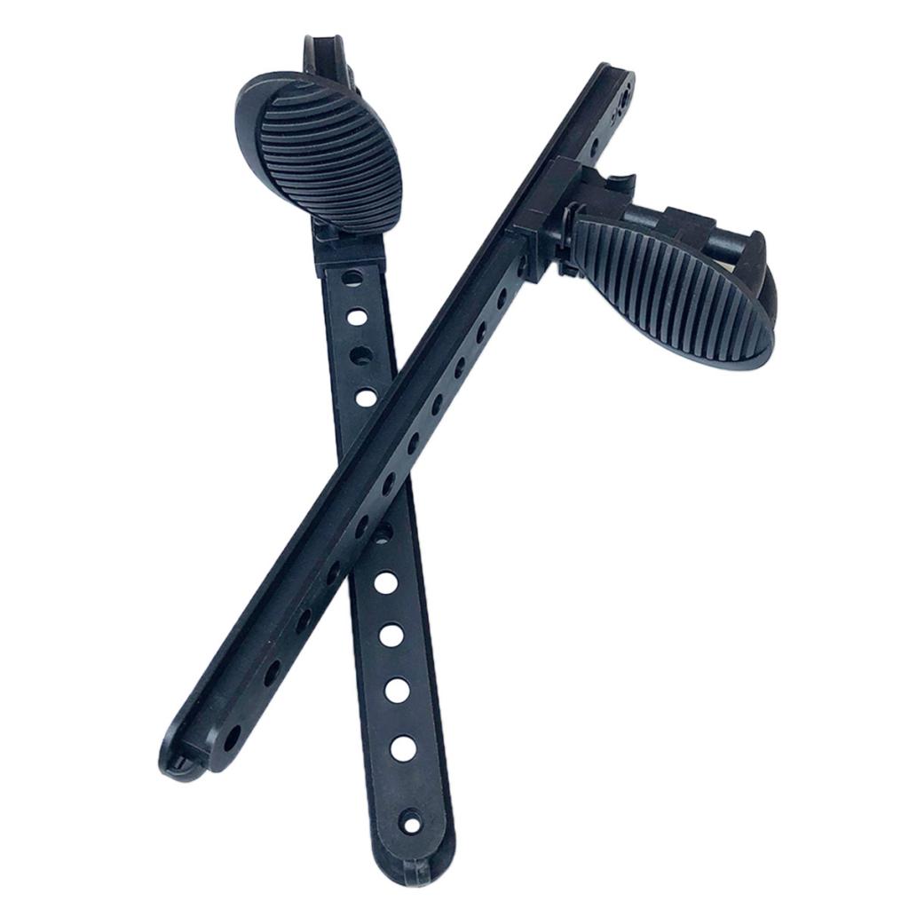 Adjustable Kayak Foot Pegs With Trigger Lock Hole Style Foot Control Black
