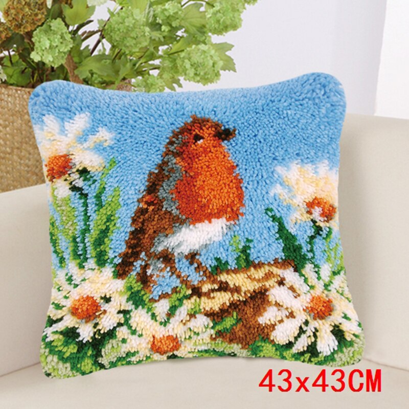 Kit Fai Da Te Cuscino Giraffa – Federa 43x43 Cm Per Uncinetto Con Motivo Prestampato E Filati