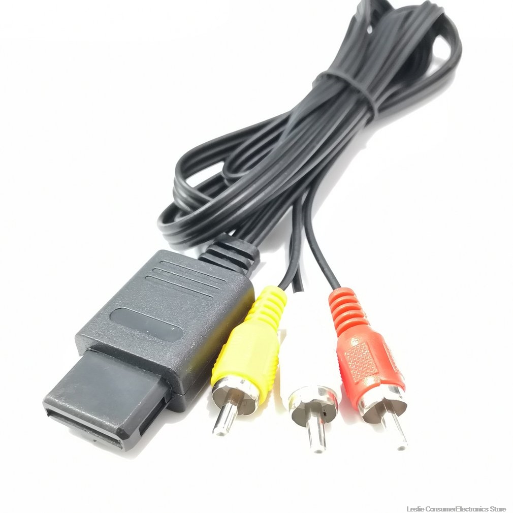 N64 SNES Gamecube 6FT RCA AV TV Audio Video Stereo Cable Cord For Nintendo 64