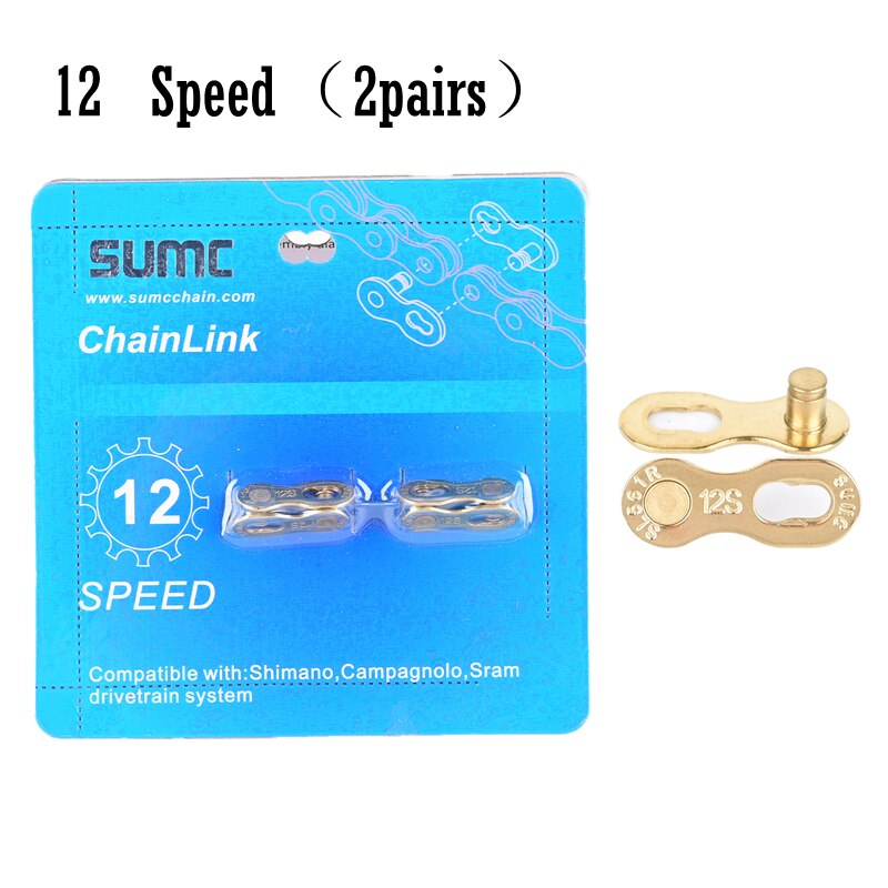 SUMC Bicycle Chain Missing Link Magic buckle 11 12 speed silver gold Chain Link 6/7/8s 9s 10s 11s 12S bicycle quick magic button: VIOLET/紫罗兰
