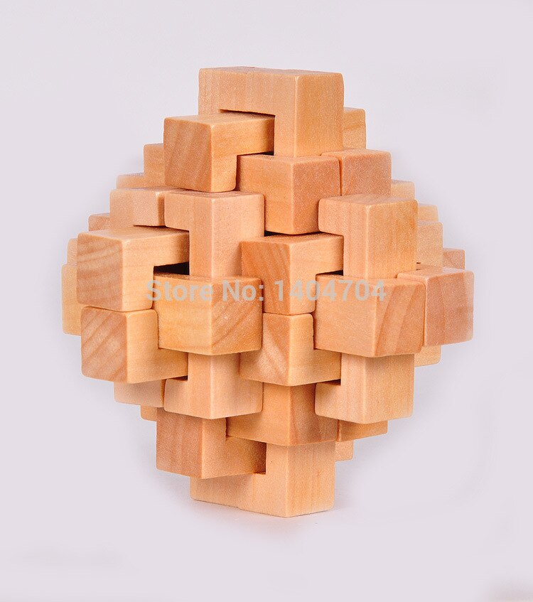 Chinese Traditional Wooden Puzzle Ming Luban Lock Series Wooden Educational Toys 24 Lock Magic Cube