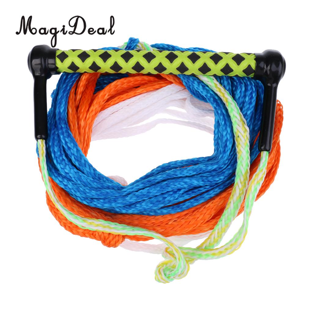 MagiDeal Safety Surfing Acces 23 Meters10mm Water Ski Wakeboard Rope with Handle Grip for Waterski Euquipment Leash Knee Line