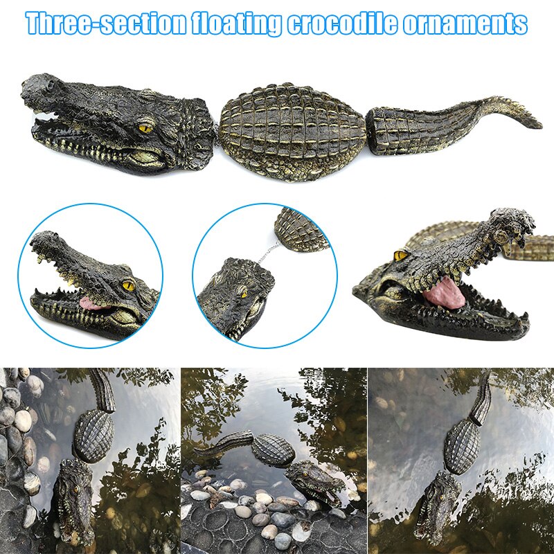 3Pcs/set Artificial Floating Resin Crocodiles for ... – Grandado