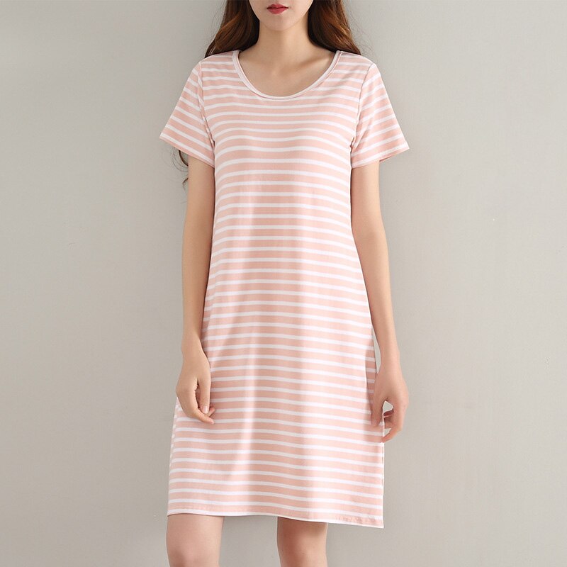 Summer Night Dress Women Plus Cotton Short-sleeved Pajamas Girls Female Autumn Soft Comfortable Sleep Wear Gowns