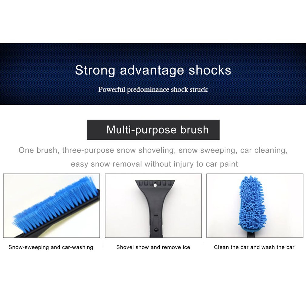 3 in 1 DM-010 Removable Snow Brush Snow Shovel Winter Cleaning Brush Long Handle Removal Brush Ice Scraper Tool