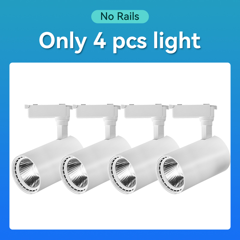 Led-railverlichtingsset, 110v rails, 3 kleuren, veranderbare plafond- en wandlampen, railspots, led-spots voor kledingwinkels