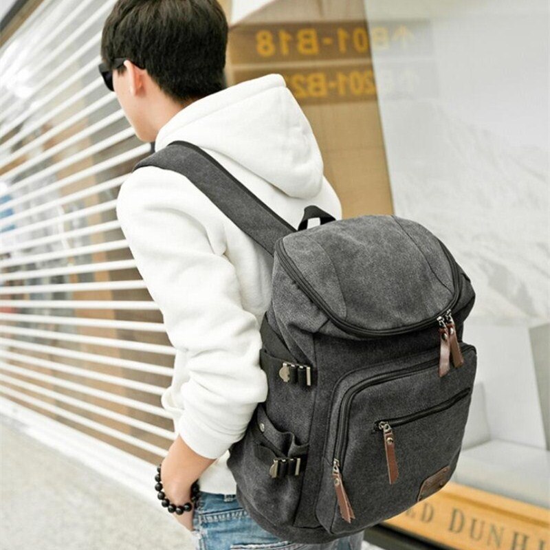 Men Backpack Vintage Casual Canvas Backpack School Bags For Male Men's Large Backpacks For Laptop Backpack