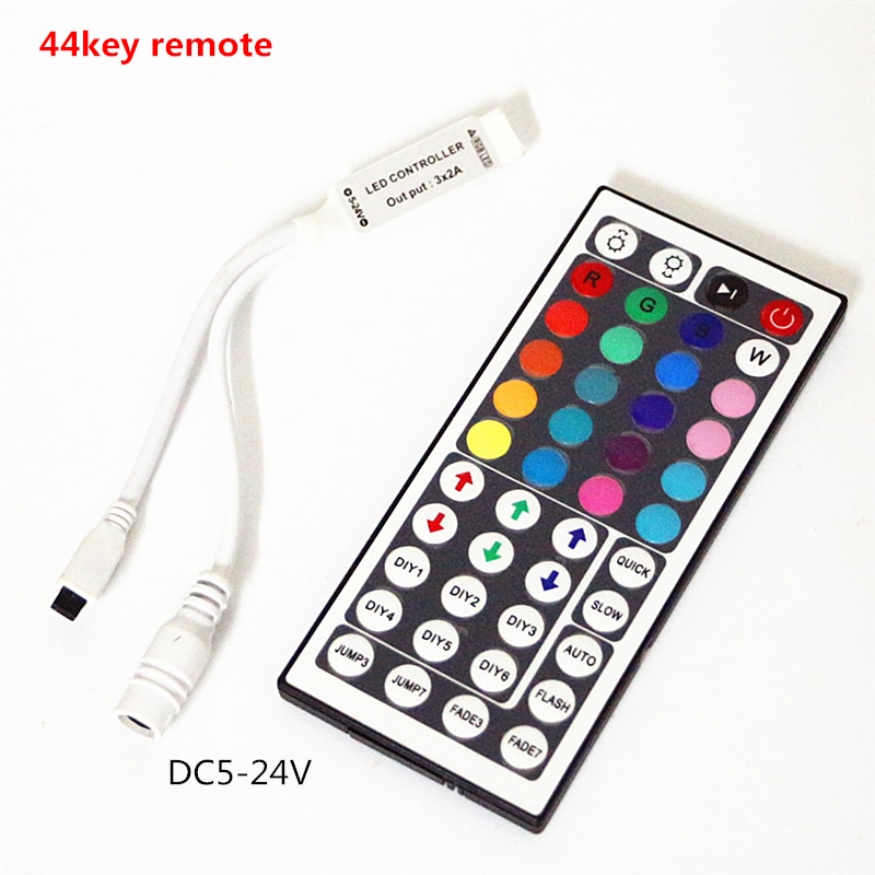 24 44 Sleutels Mini LED IR RGB Afstandsbediening DC5V 12 V 24 V draadloze IR Remote Dimmer voor 2835 3014 3528 5050 RGB LED Strip licht