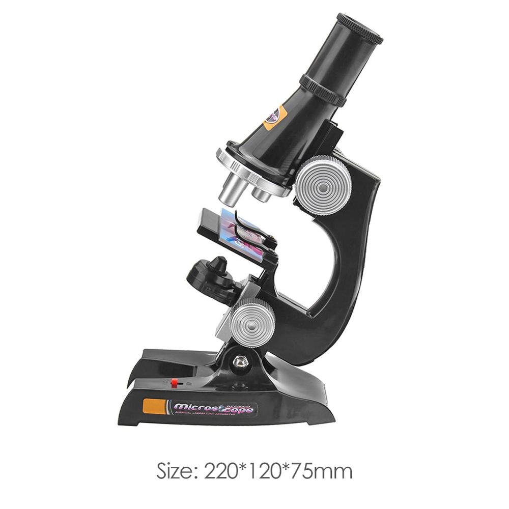 Mikroskop kit lab 100x 200x 450x hjemmeskole naturvidenskab pædagogisk legetøj raffineret biologisk mikroskop legetøj til børn studie: Default Title