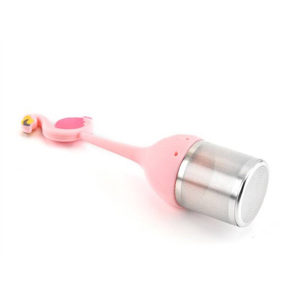 1Pcs Cute Flamingo Tea Strainer Tea Bags Silicone Loose-leaf Tea Infuser Filter Diffuser Fun Cartoon Tea Accessories