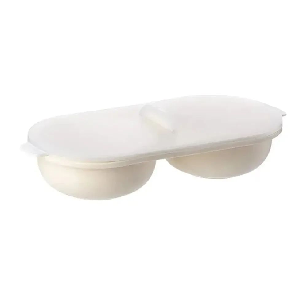 1 microwave egg boiler, double cup egg boiler, egg white separation kitchen small tool cooking tool: green