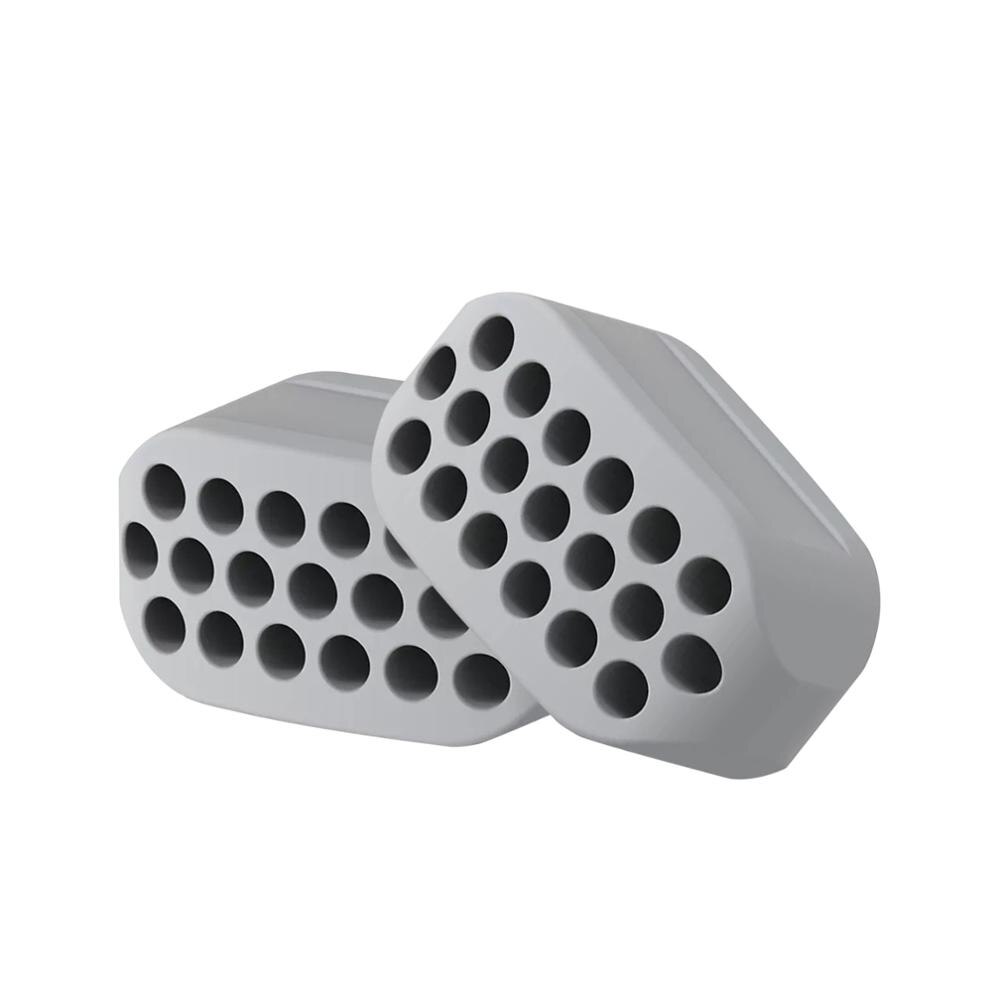 Silicona 2 unids/set cara línea de la barbilla de los músculos faciales ejercicio bola suave cara de tóner masetero mejilla elevación artefacto herramientas: Grey 2pcs with box
