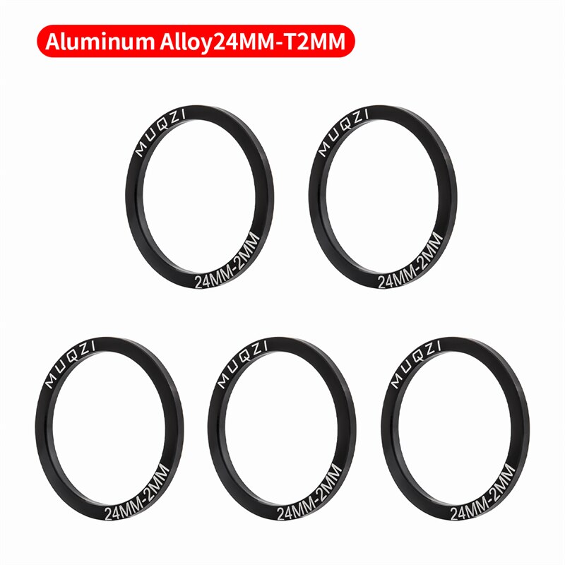 MUQZI 5 uds arandela de bielas BB30 BB86 BB91 BB92 PF30 MTB arandela de manivela de bicicleta de carretera 24 29 30MM espaciador de manivela: Verde claro