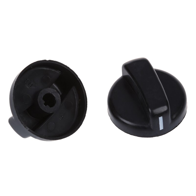 6 PCS Kitchen Black Plastic Gas Stove Cooker Control Knobs