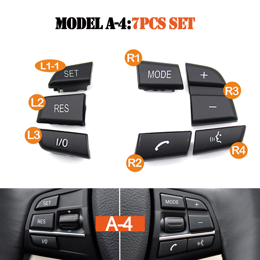 Car Multi-Function Steering Wheel Control Switch Button Sets For 1 3 5 6 7 Series F20 F22 F30 F34 F36 F10 F11 F07 F12 F01 F02: Red