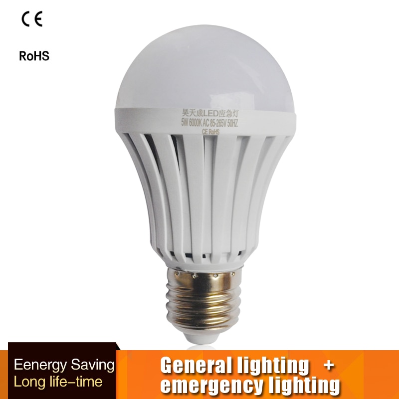 Smart LED Lamp E27 5 w-9 W Led Noodverlichting 110 V 220 v Oplaadbare Batterij Verlichting firefighter lamp Bombillas indoor verlichting