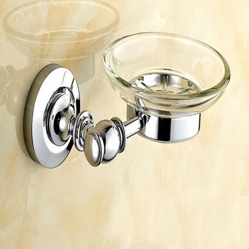 Bathroom Accessories Chrome Brass Collection, Towel Ring, Paper Holder, Toilet Brush, Coat Hook, Bath Rack, Soap Dish aset005: Soap Dish