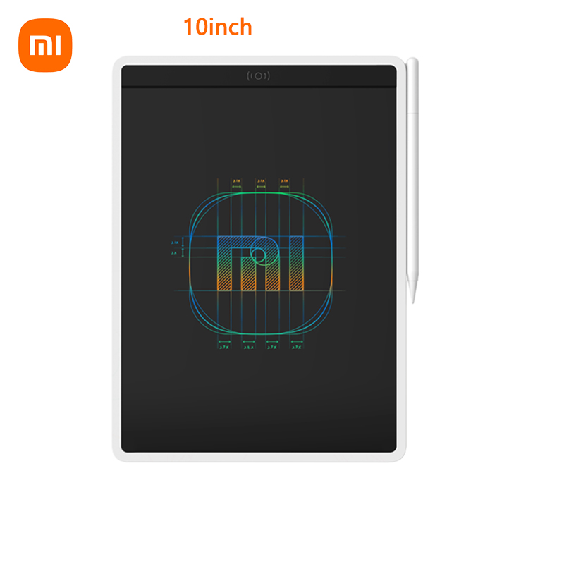 Xiaomi mijia lcd escrita tablet colorido com caneta desenho digital almofada de escrita eletrônica mensagem placa gráfica colorida 10 polegada: BRANCO
