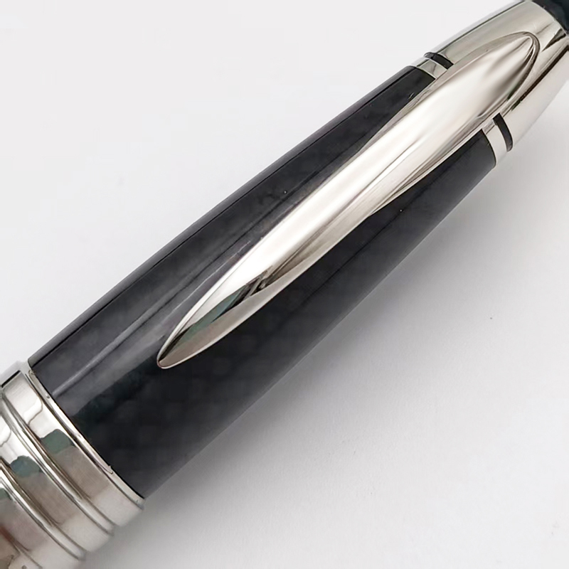 John Kennedy Carbon Fiber Rollerball Ballpoint pen Dark Blue Fountain Pen Writing Stationery with JFK Clip