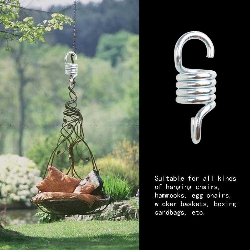 Muelle de extensión de acero resistente y duradero de carga de 300kg para Hamaca, silla, porche colgante para suspensión de jardín, hamaca de Camping