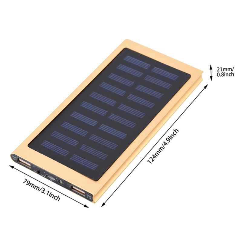 (Sem bateria) banco de energia do telefone móvel caase 10000mah dupla usb portátil carga rápida solar banco de energia móvel caixa de metal kit diy