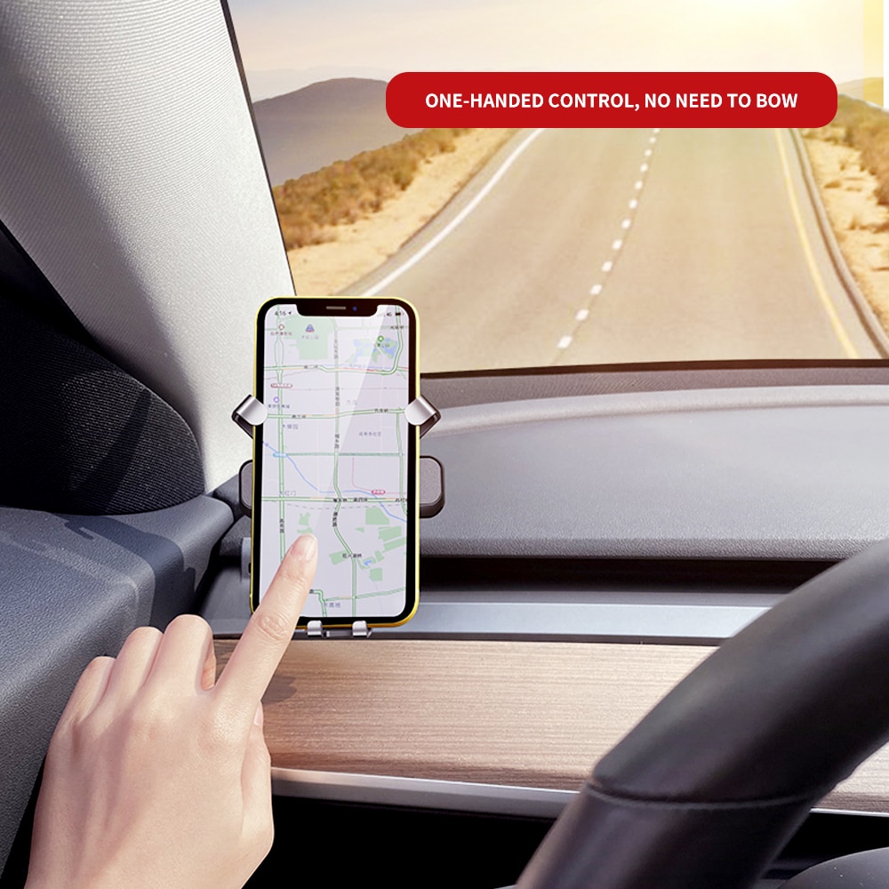 Lhd rhd auto dashboard telefoonhouder voor tesla model 3 auto hud scherm midden dashboard navigatie telefoonhouder ondersteuning plug-play