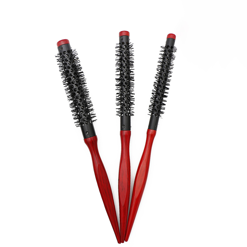 Beruf Anti Statische Lockiges Haar Kamm Wildschwein Borsten rollen Runde Pinsel Kamm Haar Styling Schönheit Salon Friseur Lockenstab