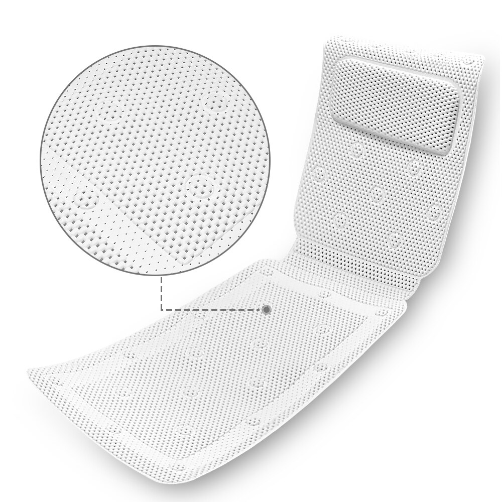 Alfombrilla antideslizante para bañera de hidromasaje, colchón de espuma de PVC, transpirable, con capas de malla 3D, cojín de baño con almohada de cuerpo completo: Default Title