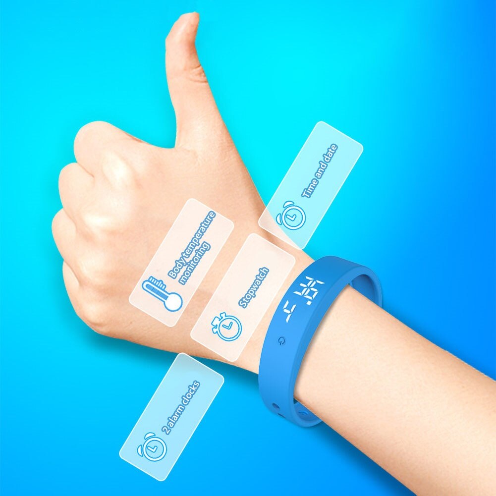 V9 Body Temperature Monitor Thermometers Smart Bracelet Sport Pedometer Watch Smartband Fitness Bluetooth Waterproof Smart Band