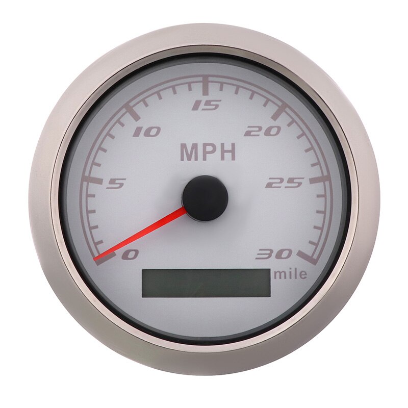 Waterdichte Auto Boot Snelheidsmeter Gauge 316 Rvs Bezel Snelheid Kilometerteller 30/60/120 Mph Zonder Gps Antenne Fit Voor 9 ~ 32V