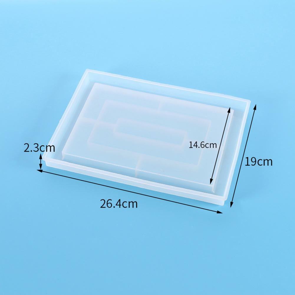 Mold Translucent Rectangle Shaped Silicone DIY Silicone Plate Mold for Coaster Forming Tray is Complete and is Easy to Adjust