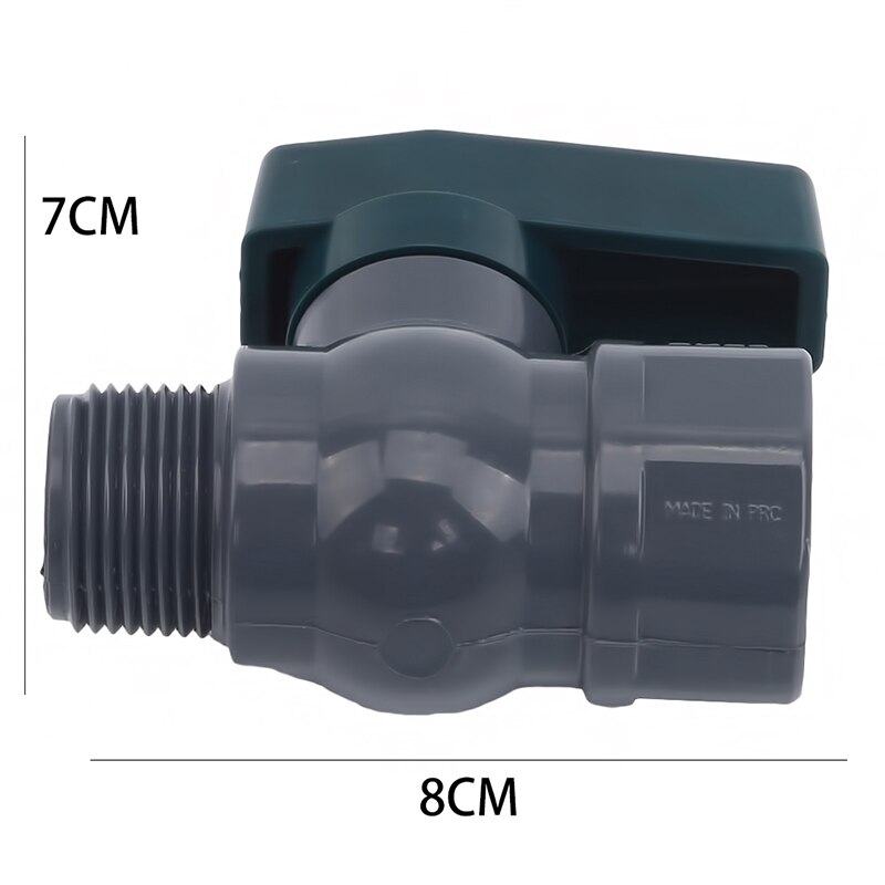 Pvc Garden Hose Adapter For Rain Barrels Garden Spigot Water Tanks Ponds Aquariums Plastic Simple Embedded Ball Valve