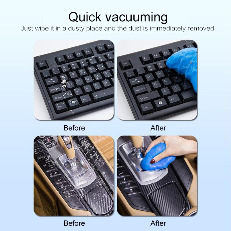 60 Ml Nuttig Auto-interieur Cyber Reiniging Zachte Lijm Pad Super Schoon Toetsenbord Dust Remover Magic Gum Gel Schuursponsje gereedschap