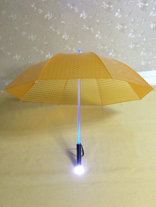 LED Umbrella Light Up Transparent Umbrellas Flash Night Protection Safe Child