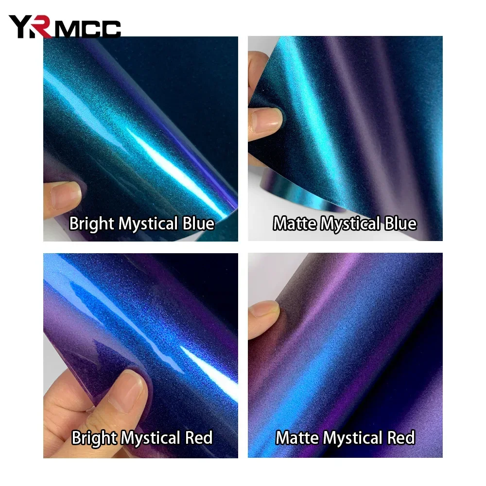 Pegatinas de coche, película de vinilo camaleón mate brillante, pegatina impermeable, pegatinas decorativas para afinación de carrocería de motocicleta y automóviles