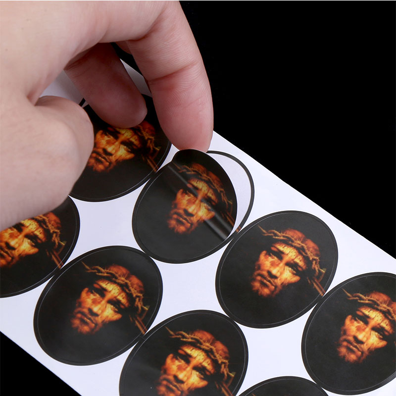 50pcs/Oval Religious Catholic Saint Mary Sticker Accessories 25x35mm: 25x35-50PCS15