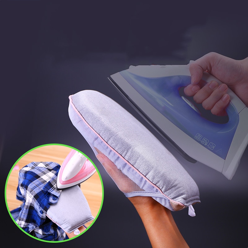 Draagbare mini-strijkplankhouder, hittebestendige handschoen voor kledingstomer, draagbaar strijkijzer, tafelrek
