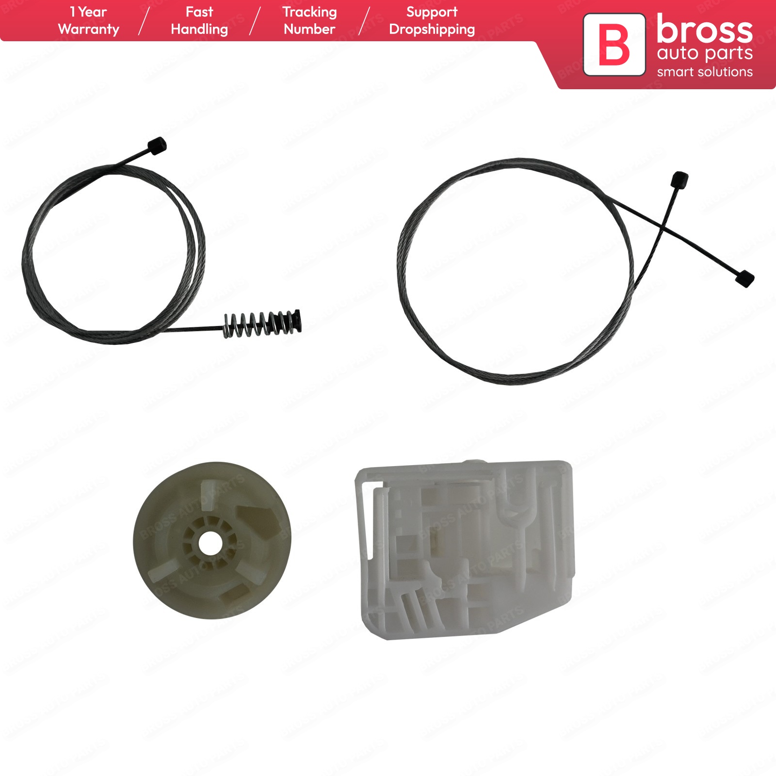 Bross Auto Parts BWR271 Electrical Power Window Regulator Repair Kit Rear Right Door for Renault Megane MK2 2002 Top Store