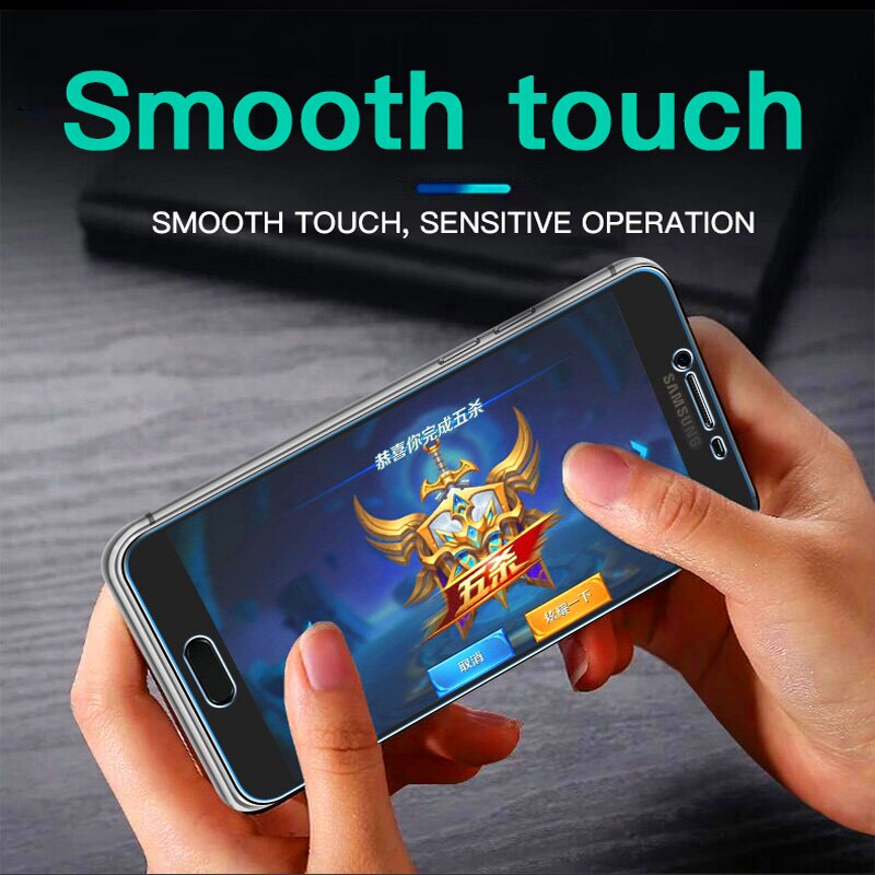 Full Cover Tempered Glass on the For Samsung Galaxy J8 J6 J4 A5 A6 A7 A8 Plus A9 A9S Screen Protector Glass Protective film