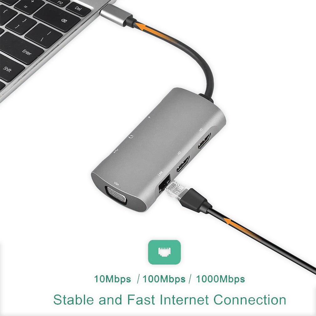 Dual Monitoren Laptop Docking Station Usb C Adapter 3 Poorten Usb Met Dual Hdmi-Compatibel 100W Pd Opladen dock