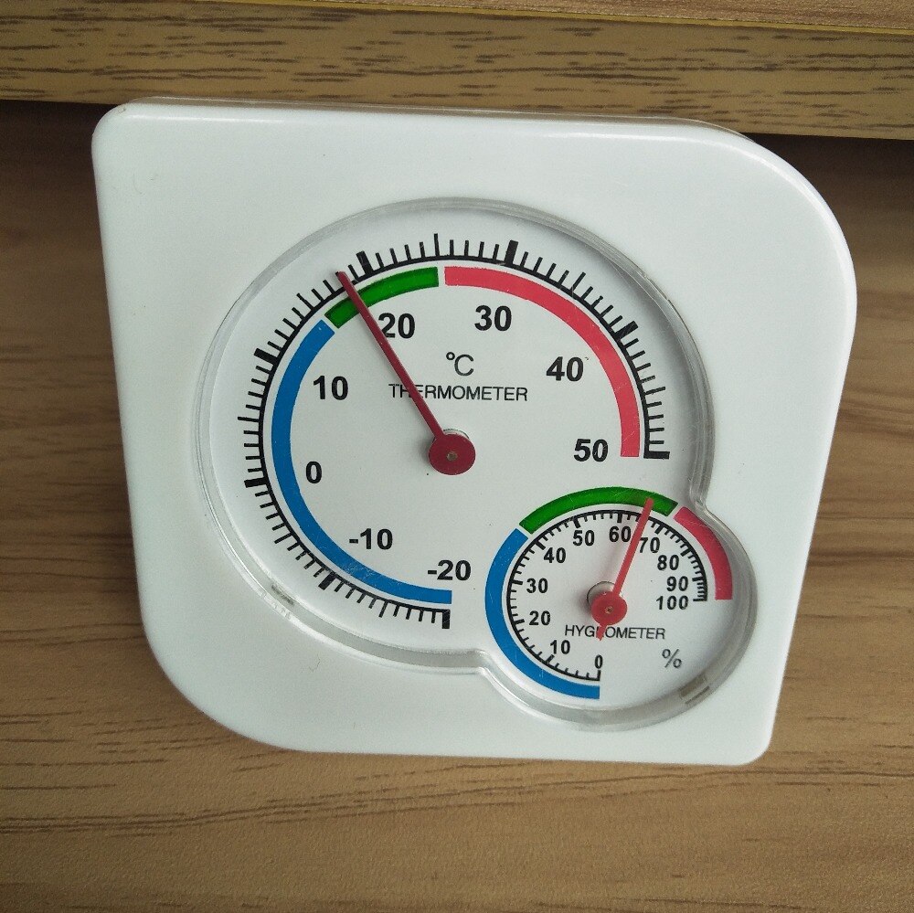 5pcs Pointer temperature hygrometer 75*13mm gourd-shaped thermometer temperature and humidity meter