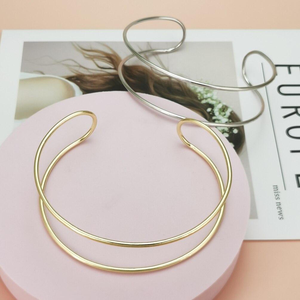 Moda liga torques gargantilha colares para as mulheres 2022 de metal bib chocker colar colar de instrução jóias bijoux punk design