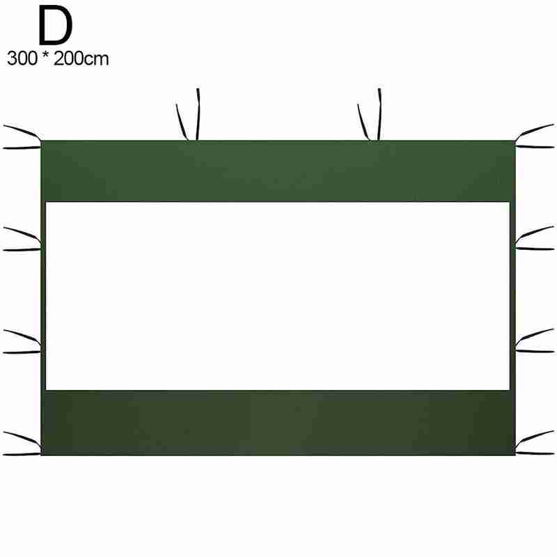 Portable outdoor tent, oxford cloth sidewall, rainproof, waterproof tent, garden shade shelter, tent cloth: Green transparent