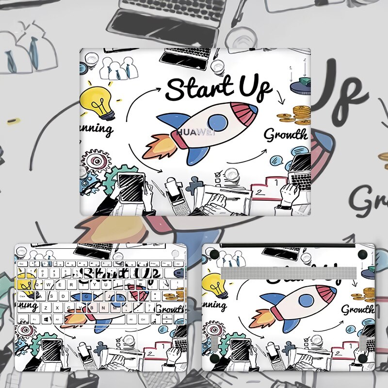 Laptop Skins for All HUAWEI MateBook D 15 Colorful Vinyl Decal Stickers for HUAWEI MateBook D 14 Protective Film: MateBook D 14 2021 / Option 6