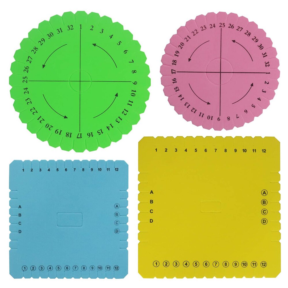 Braiding Disk Round Square Kumihimo Beading Cord Disc Braiding Braided Plate DIY Bracelet Loom Weaving Board Craft Tools: No14