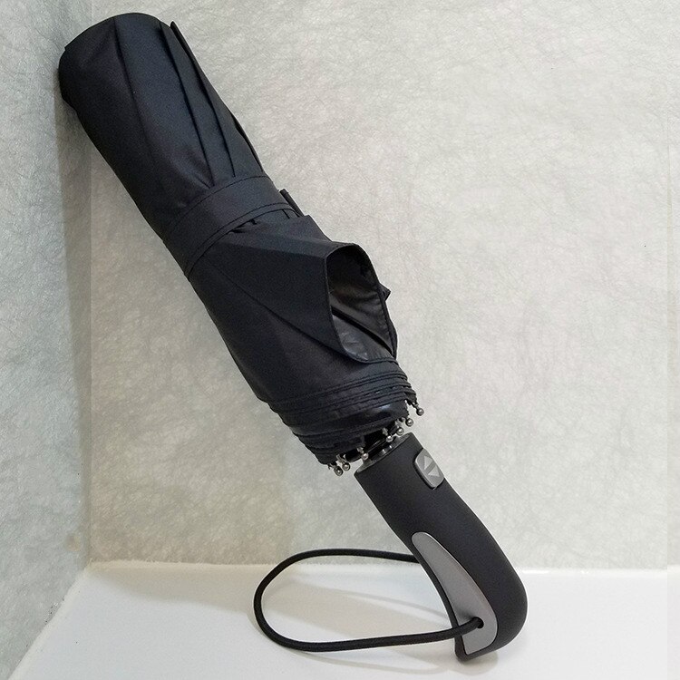 Klassieke Paraplu Vouwen Mannen UV Paraplu Regen Zwarte Coating Zonnescherm
