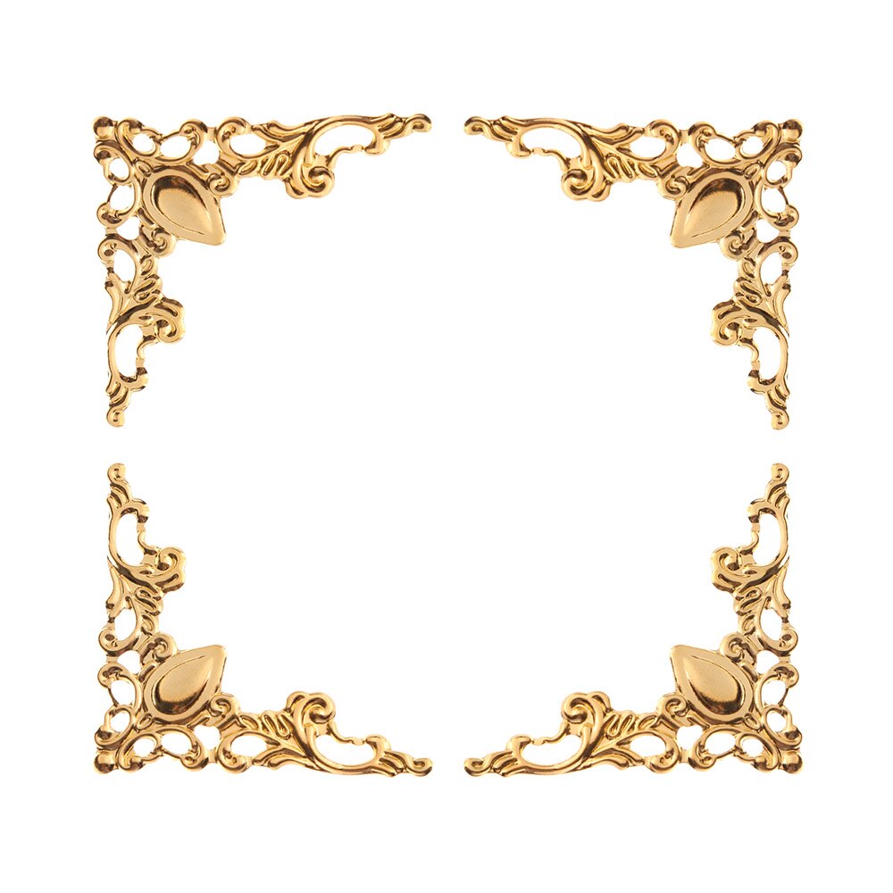 30PCS Metal Angle Corner Brackets Gold Bronze 40mm Notebook Cover for Menus Photo Frame Furniture Decorative Protector